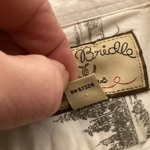 Bit & Bridle Ladies Equestrian Rider long sleeve button down shirt size medium - Picture 7 of 7